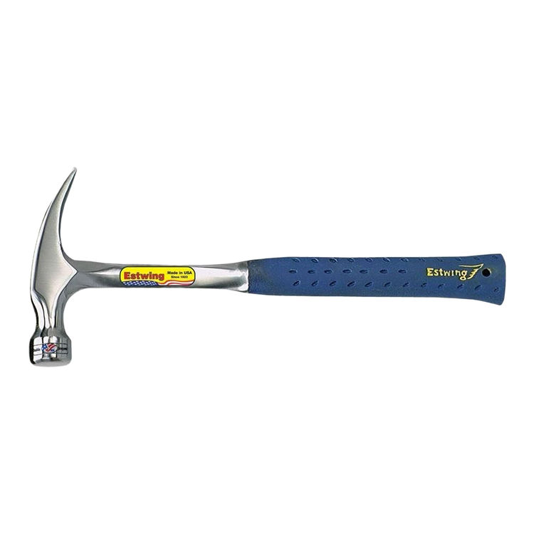 Estwing 10-3/4", 12 oz. Smooth Steel Head, Straight Claw Hammer - E3-12S