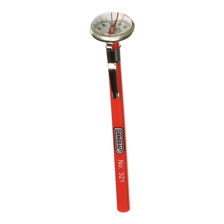 General Tools Analog Pocket Stem Thermometer with 0 to 200 degrees Fahrenheit Range - 321