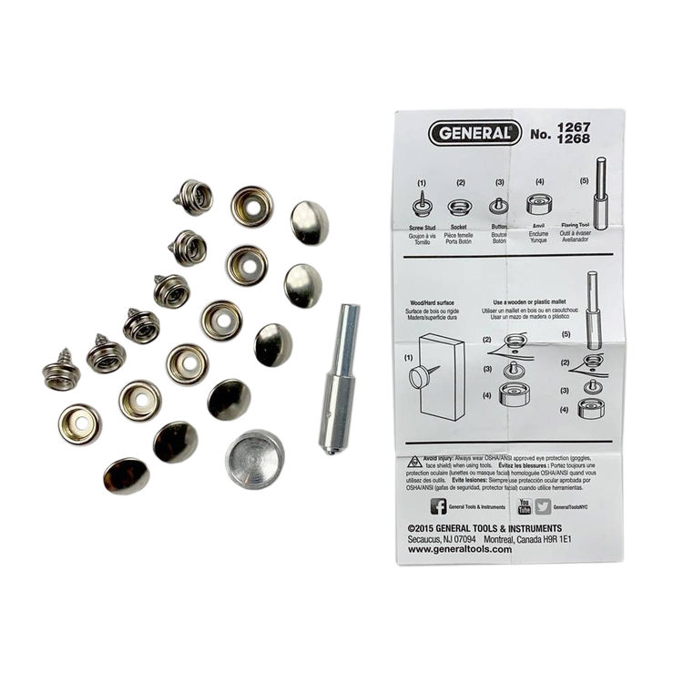 General Tools Screw Snap  Fastener Kit - 1267