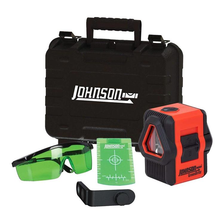 Johnson Self-Leveling Cross and Line Laser Kit with GreenBite Technology - 40-6647