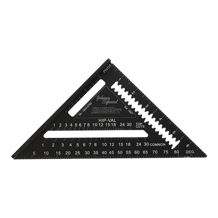 Johnson Johnny 7-inch Square Easy-Read Professional Aluminum Rafter 1904-0700