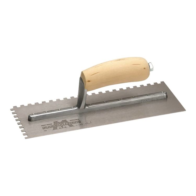 Marshalltown Curved Handle Square Notch Trowel - 703S