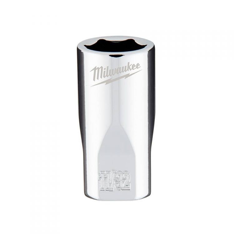 Milwaukee 1/4" x 11/32" 6-Point Chrome Socket - 45-34-9006