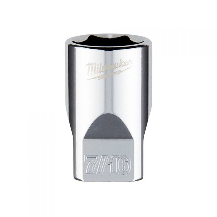 Milwaukee 1/4" x 7/16" 6-Point Chrome Socket - 45-34-9008