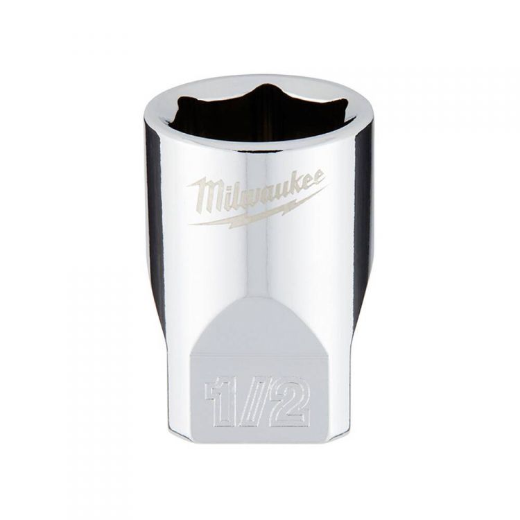 Milwaukee 1/4" x 1/2" 6-Point Chrome Socket - 45-34-9009