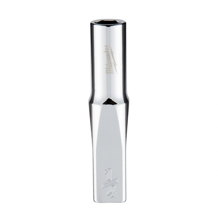 Milwaukee 1/4" x 1/4" 6-Point Chrome Deep Socket - 45-34-9014