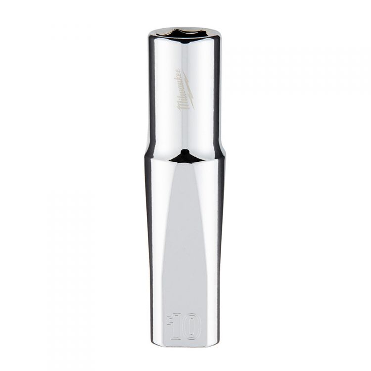 Milwaukee 3/8" x 10mm 6-Point Chrome Deep Socket - 45-34-0010