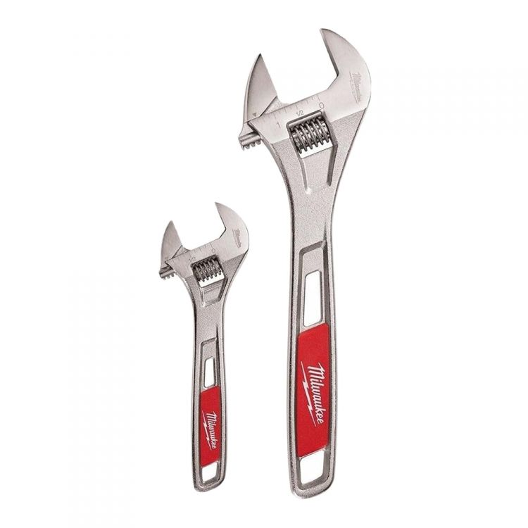 Milwaukee 6-inch and 10-inch Adjustable Wrench Set, 2-piece - 48-22-7400