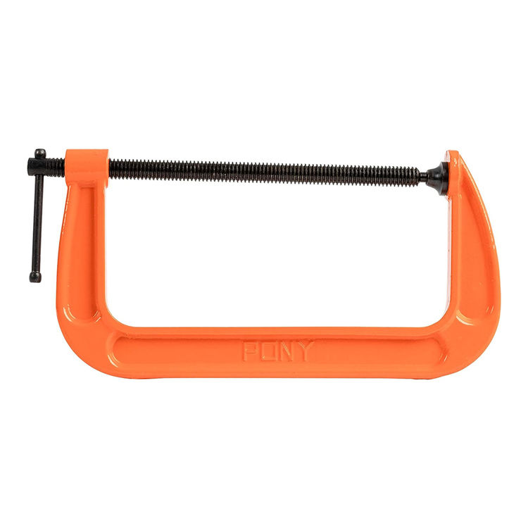 Pony 8-inch Adjustable Orange C-Clamp - 2680