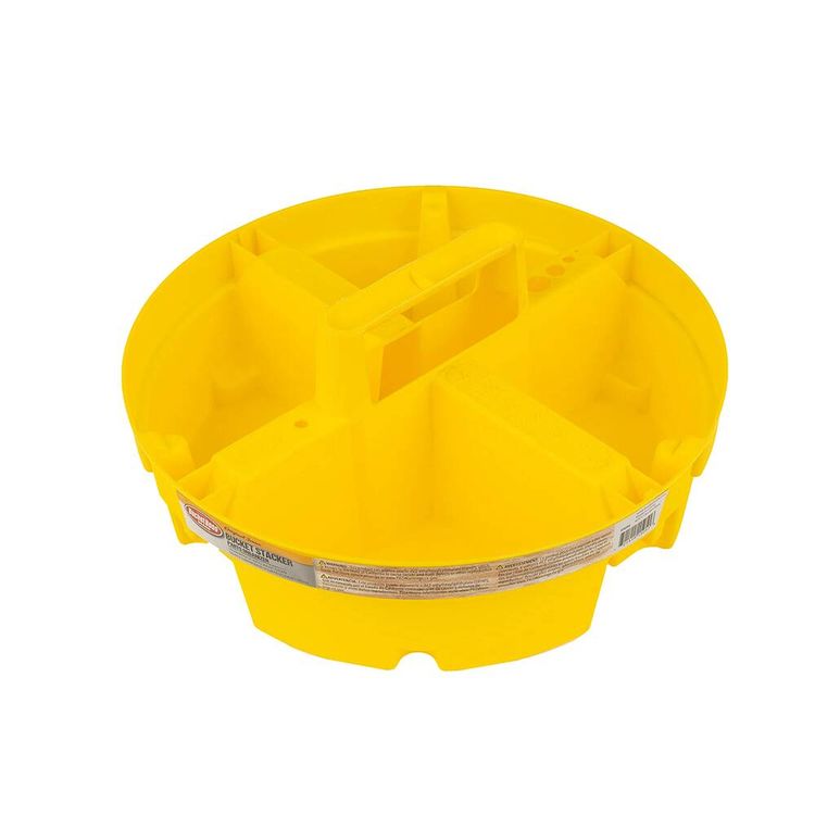 Pull'R Stackable Plastic Tray with Yellow Handle - 15051