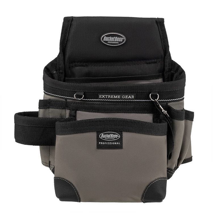 Pull'R Mullet Buster 14-Pocket Black/Gray Carpenter's Pouch - 55200