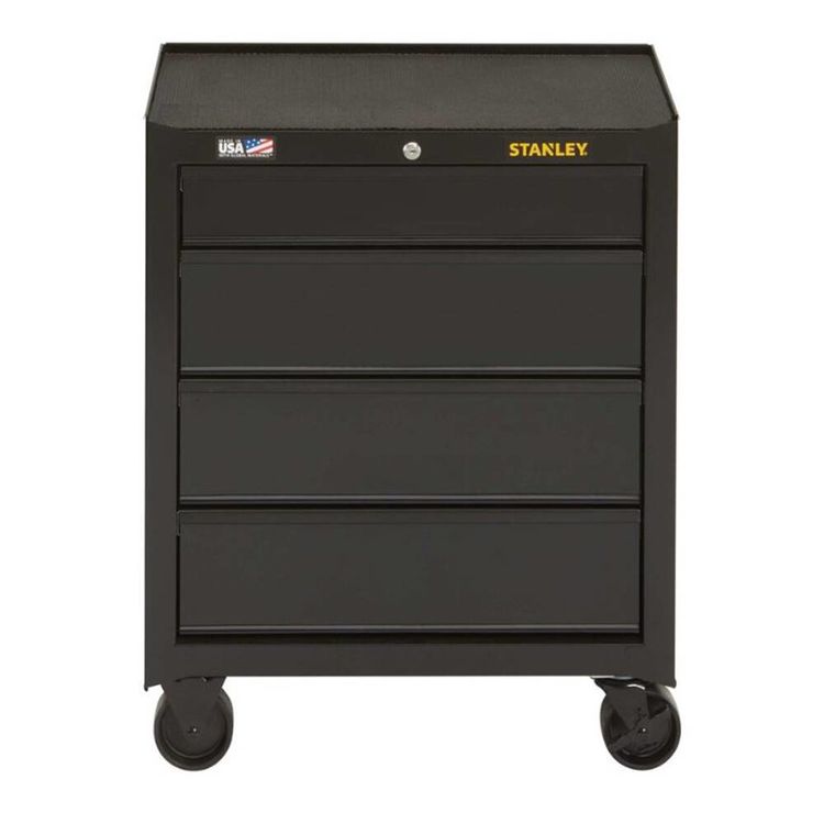 STANLEY 100 Series 26in 4-Drawer Rolling Tool Cabinet - STST22742BK