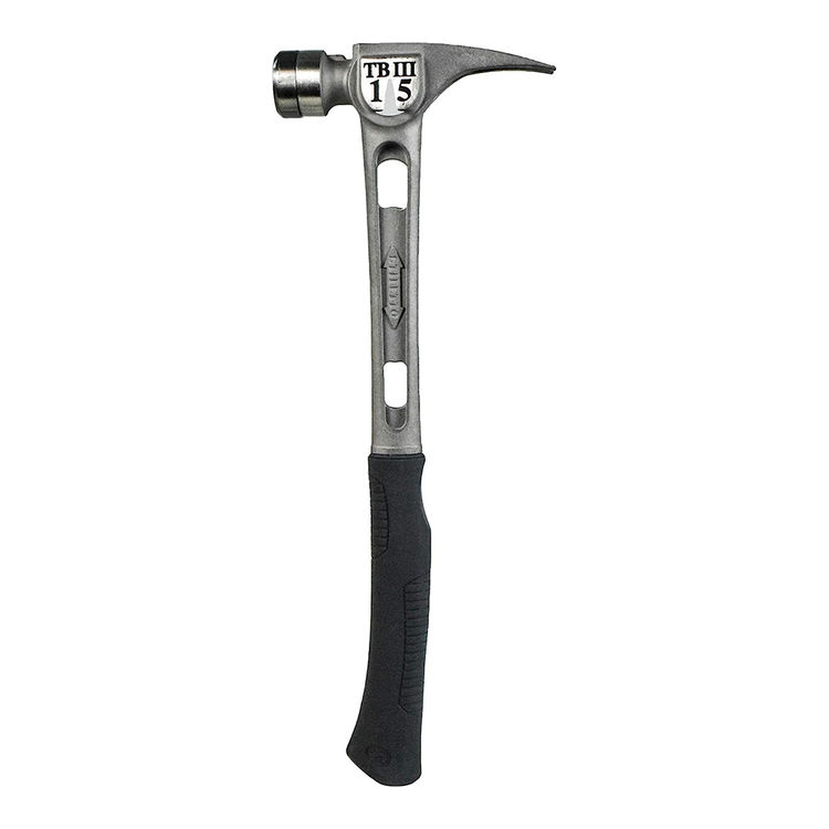 STILETTO 15oz Titanium Hammer with Smooth Face and Curved Handle - TB3SC