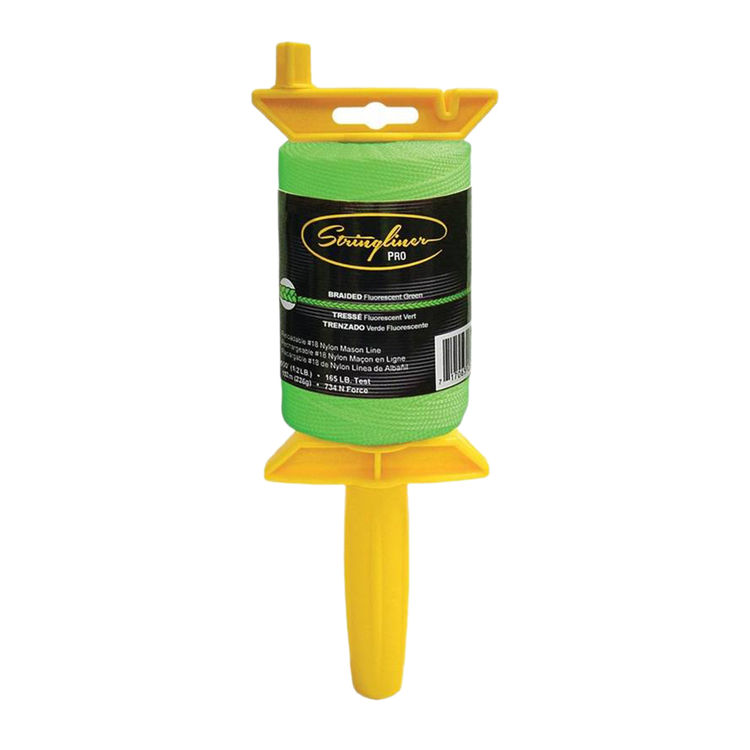 Stringliner 500ft Braided Nylon Line Reel, Fluorescent Green - 25468