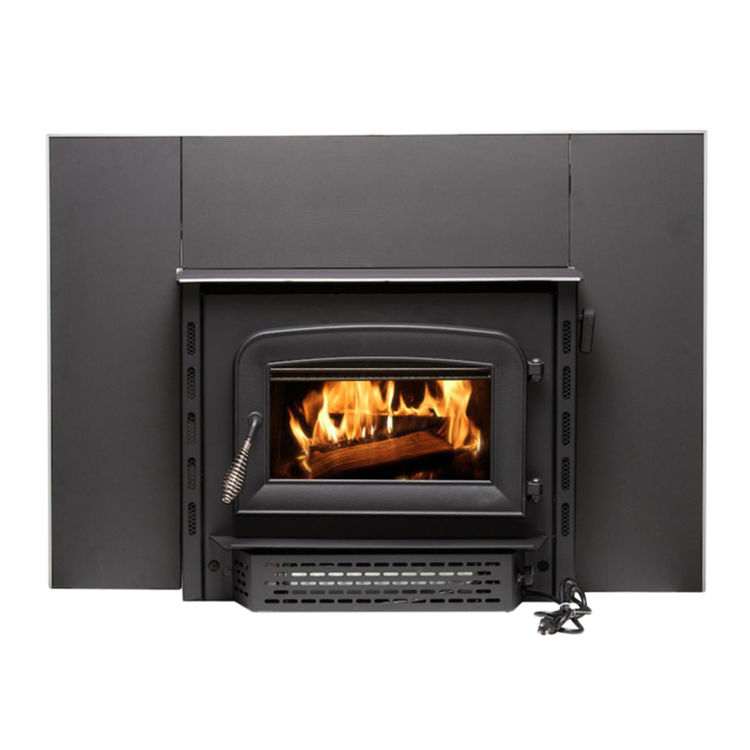 Ashley Hearth Wood Stove Insert, Plate Steel, Metallic Black - AW1820E*
