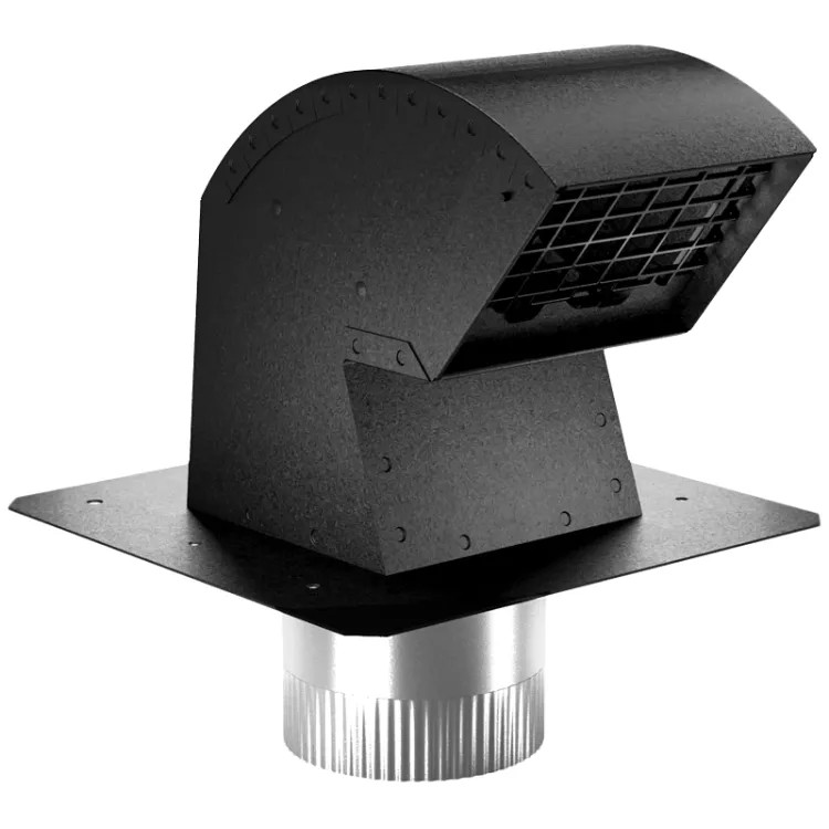 IMPERIAL VT0640 CAP VENT ROOF EXHAUST BLK 4IN