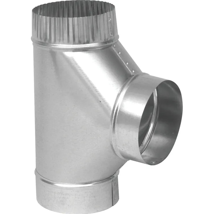 Imperial 8in Assembled Tee, 26GA, Galvanized Steel - GV0899