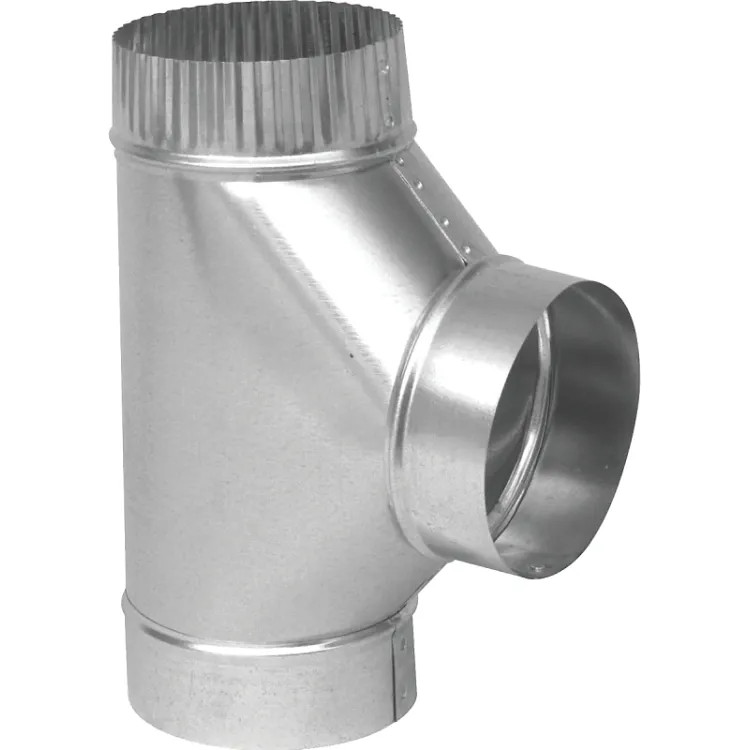 Imperial 8in Assembled Tee, 30GA, Galvanized Steel - GV0900