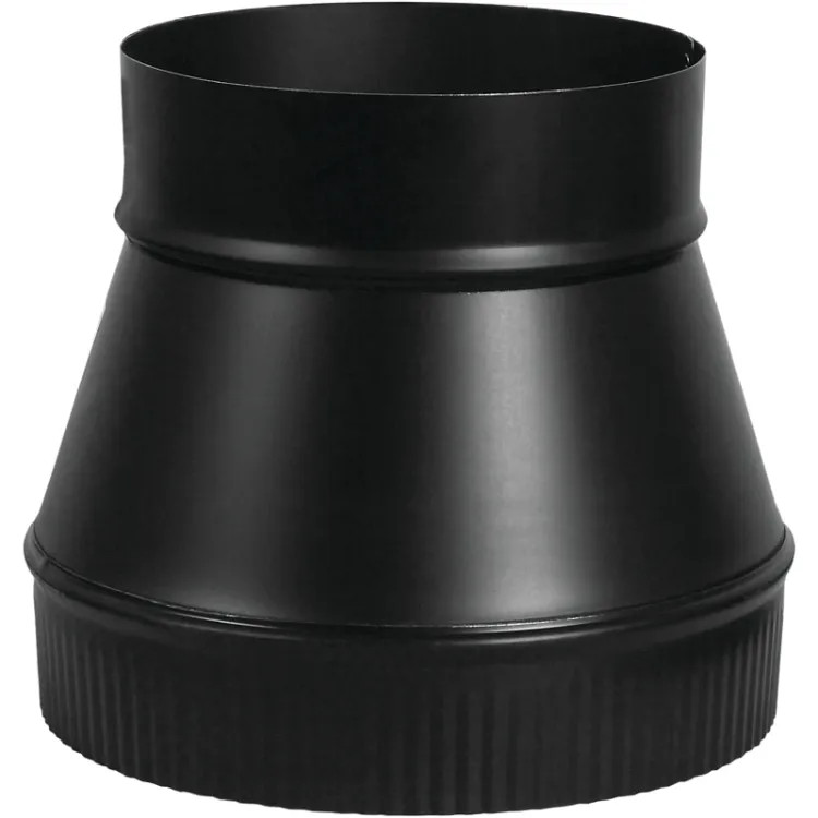 Imperial 5x6in Flue Pipe Increaser, 24ga, Black - BM0059