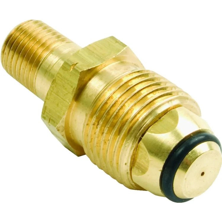 Mr. Heater 1/4” Male Pipe Thread x Restricted Flow Soft Nose POL with Handwheel Cylindrical Adapter - F276139