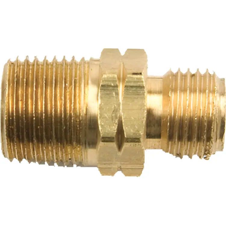 Mr. Heater 3/8” Male Pipe Thread x 9/16” Left Hand Male Thread Cylinder Adapter - F276153