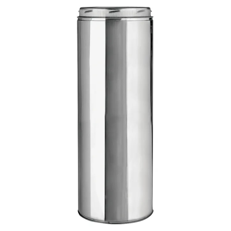 Selkirk Ultra-Temp 6" x 12" Insulated Chimney Pipe, Stainless Steel - 206012