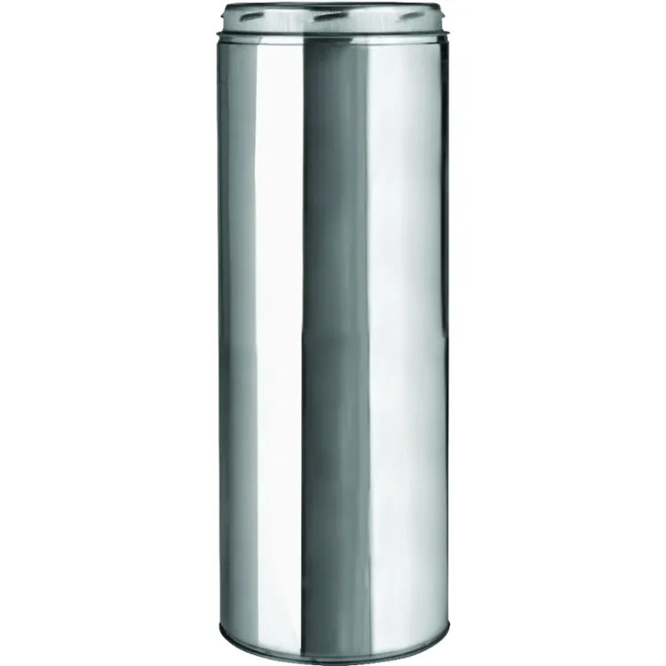 Selkirk Ultra-Temp 6" x 18" Insulated Chimney Pipe, Stainless Steel - 206018