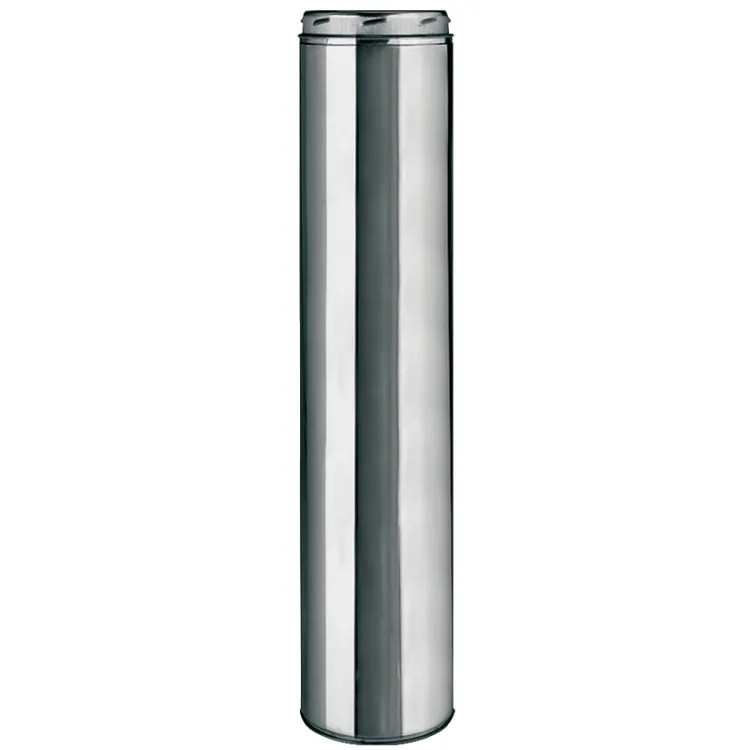 Selkirk Ultra-Temp 6" x 24" Insulated Chimney Pipe, Stainless Steel - 206024