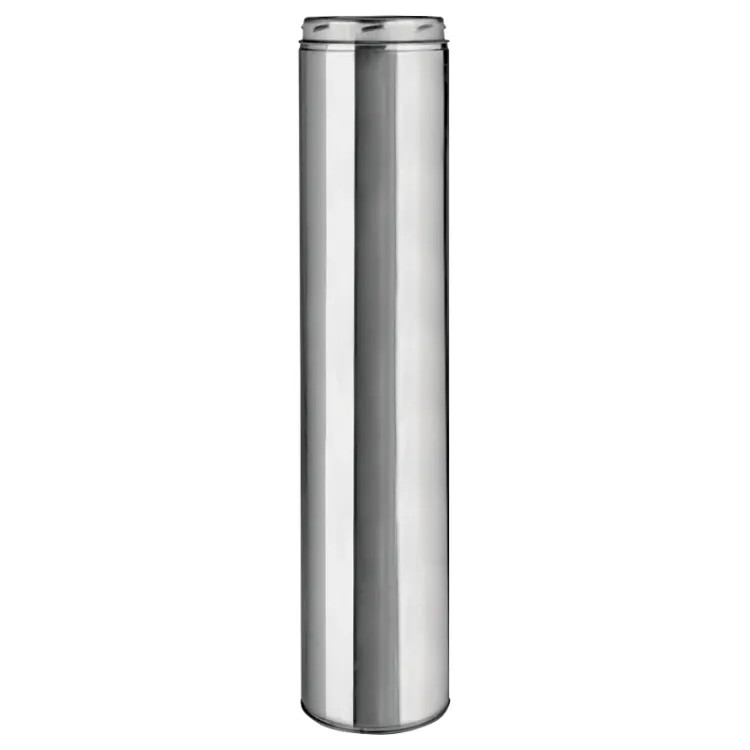 Selkirk Ultra-Temp 8" Insulated Chimney Pipe 36" Length, Stainless Steel - 208036U