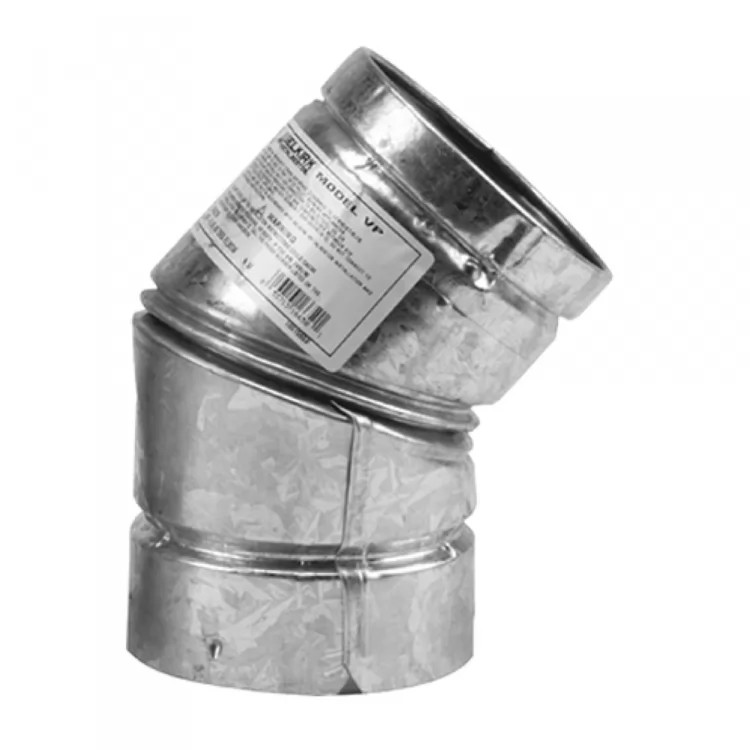 Selkirk 45-Degree 3" Pellet Pipe Elbow - 243216/243215