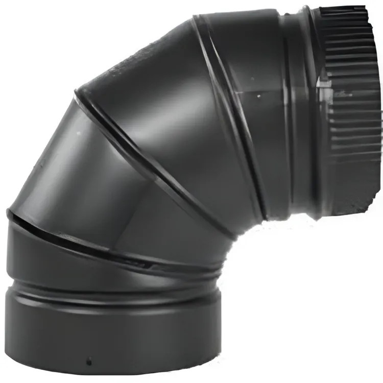 Selkirk DSP 6" Double-Wall 90-Degree Stove Pipe Elbow, Black - DSP6E9-1/266230