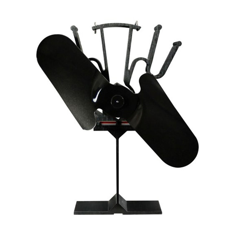 Ashley MH2 Miracle Heat Thermoelectric Stove Fan, Two Blade - Black