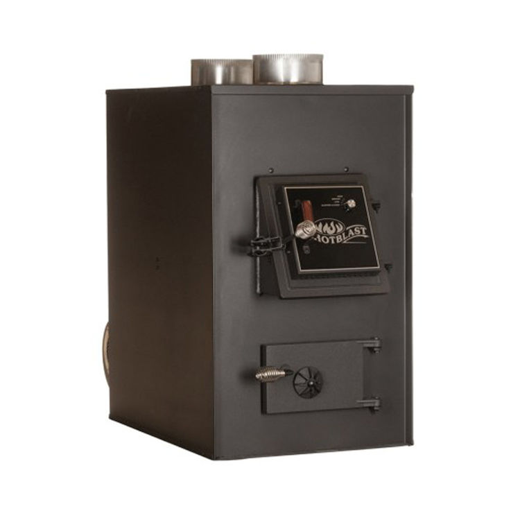 US Stove Hot Blast 2500 Square Feet Warm Air Furnace, Coal Only, Black - 1500