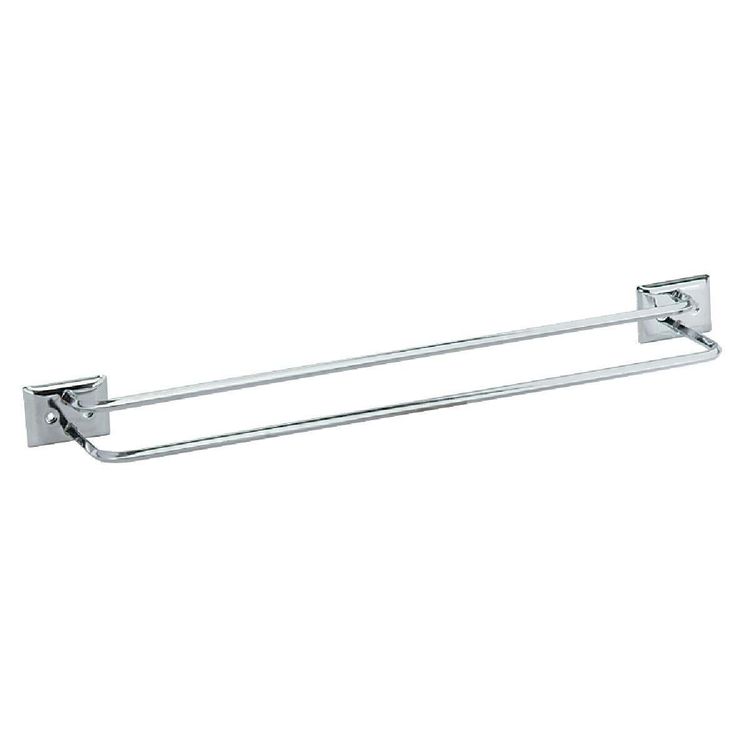DECKO 18" Double Towel Bar, Square, Chrome - 38140