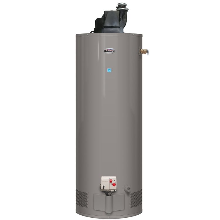Rheem Essential Natural Gas Power Vent Short Water Heater, 50 Gallon, 6-Year, 36000 BTU - 6GR50PVE2-36
