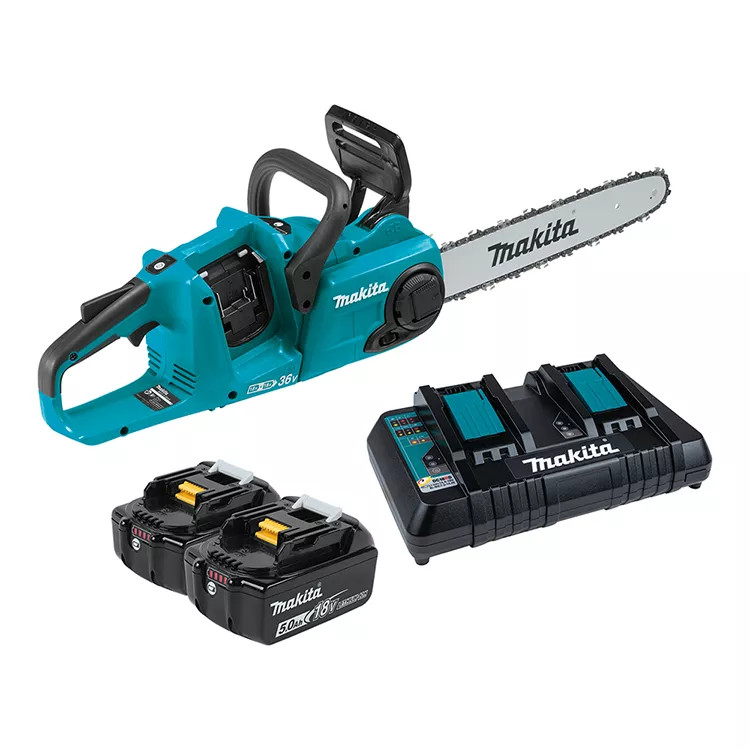 Makita 36V (18 x 2) LXT 14" Outer Rotor BL Brushless Chainsaw Kit - XCU03PT 
