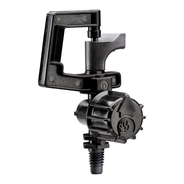 Rain Bird RS4PKSX Drip Irrigation 10-32 Threaded C Frame Rotary Sprinkler, 360 Degrees Full Circle Pattern, 0-13' Spray Distance, 4-Pack - Black