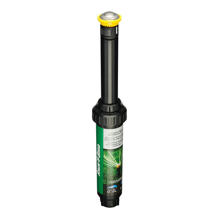 Rain Bird Mini Rotary Sprinkler, 17ft - 24ft Spray, Adjustable Spray Pattern, Pressure Regulator (45 to 270 Degrees) - 22SARVAPRO