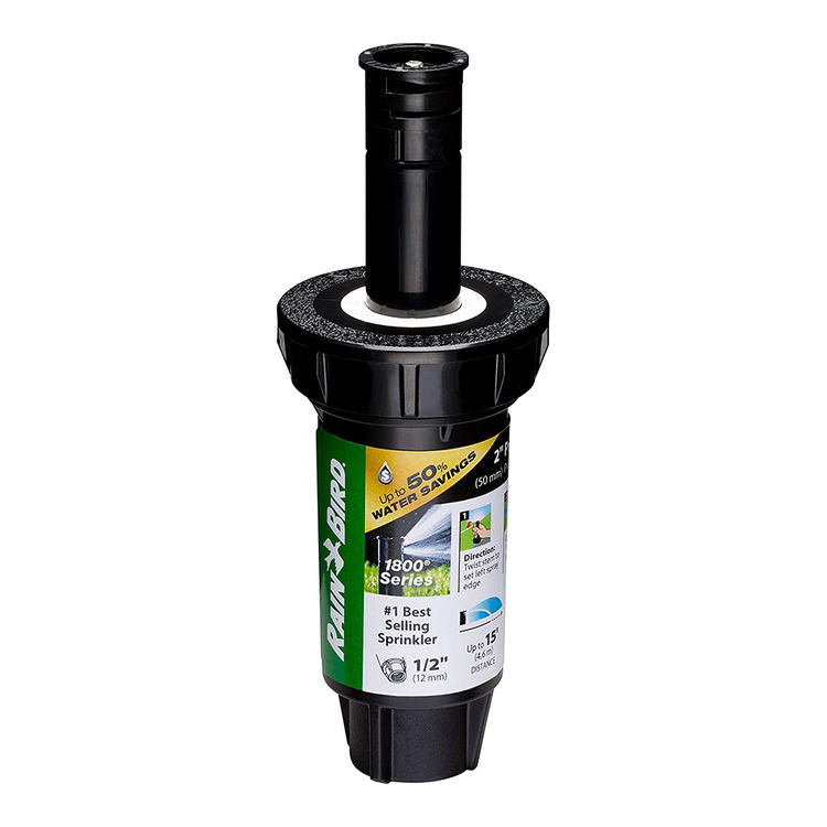 Rain Bird 1802HDSPRS 2" Half Pattern Dual Spray Nozzle (180 Degrees) 15 Ft. Range with Pressure Regulator