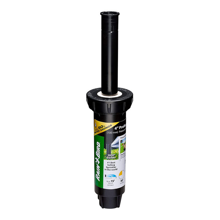 Rain Bird 1804QDSP25 4" Quarter Pattern Dual Spray Nozzle (90 Degrees) 15 Ft. Range with Pressure Regulator
