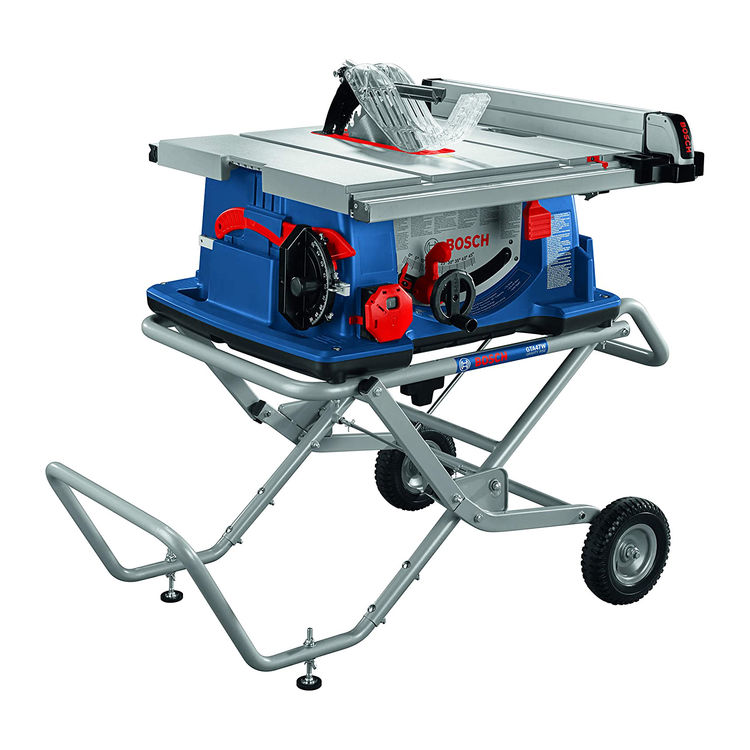 Bosch 4100XC-10 Worksite Table Saw w/ Gravity-Rise Wheeled Stand, 10" Blade, 120V