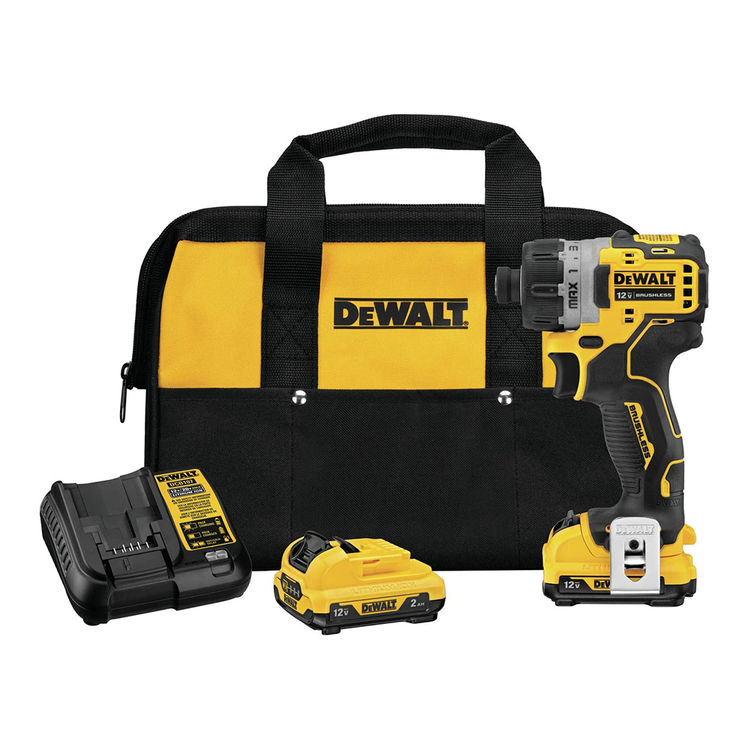 DeWALT DCF601F2 12V MAX XTREME Brushless 1/4" Cordless Screwdriver Kit