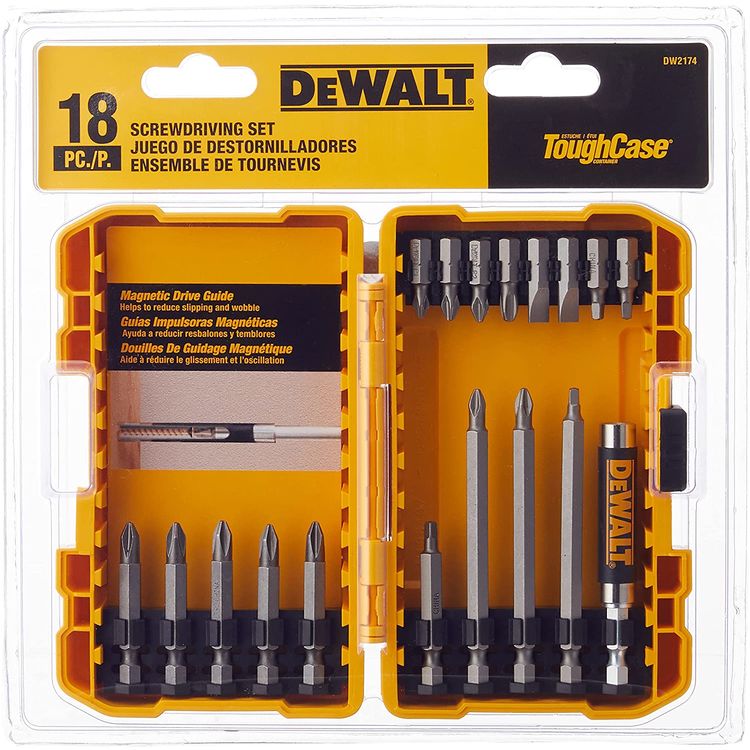 DeWALT DW2174 Screwdriving Set with Tough Case - 18 Pc