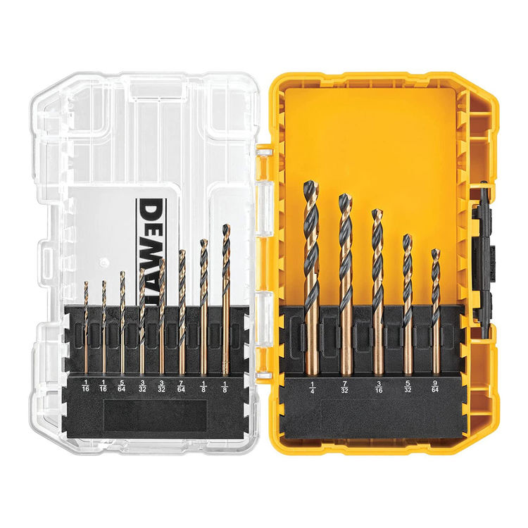 DeWALT DW1163 Tapered Web Black and Gold Drill Bit Set (13 PCS)