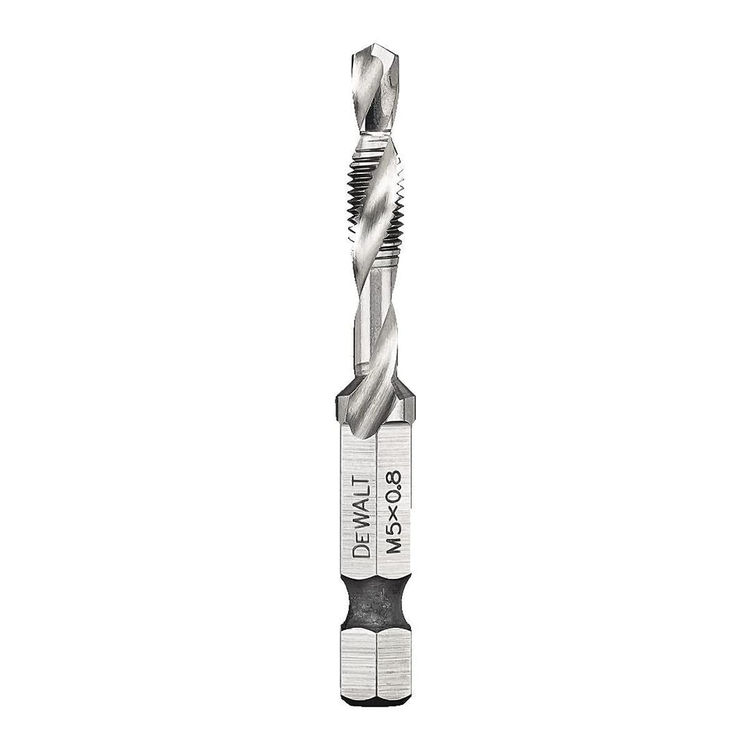 DeWALT DWADTQTR5MM8 5mm x 0.8mm Drill Tap Bit - 1/4" Shank