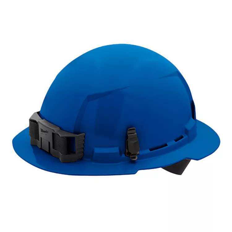 Milwaukee 48-73-1105 Unvented Hard Hat with 4pt Ratcheting, Class E, Blue - Full Brim