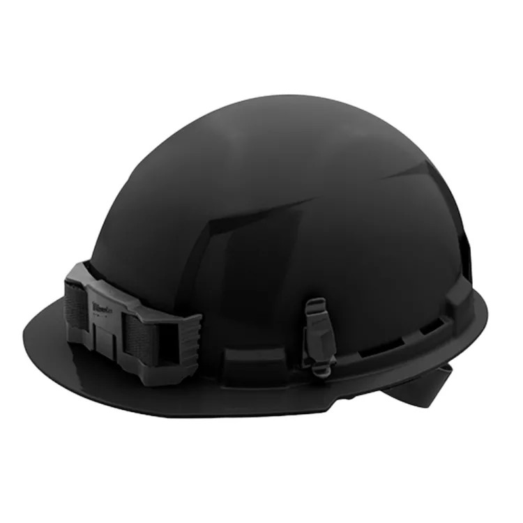 Milwaukee 48-73-1110 Unvented Hard Hat with 4pt Ratcheting, Class E , Black - Front Brim