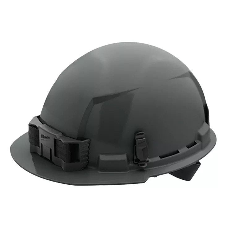 Milwaukee 48-73-1114 Unvented Hard Hat with 4pt Ratcheting, Class E, Gray - Front Brim