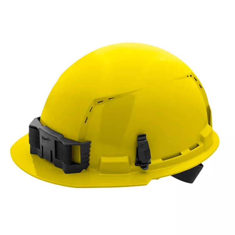 Milwaukee 48-73-1202 Vented Hard Hat with 4pt Ratcheting, Class C, Yellow - Front Brim