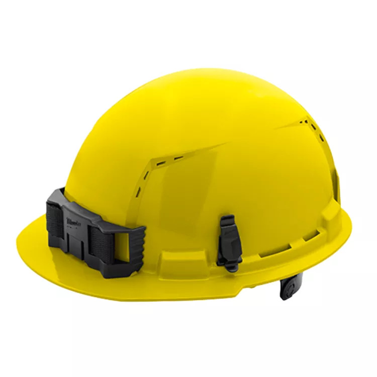 Milwaukee 48-73-1222 Vented Hard Hat with 6pt Ratcheting, Class C, Yellow - Front Brim
